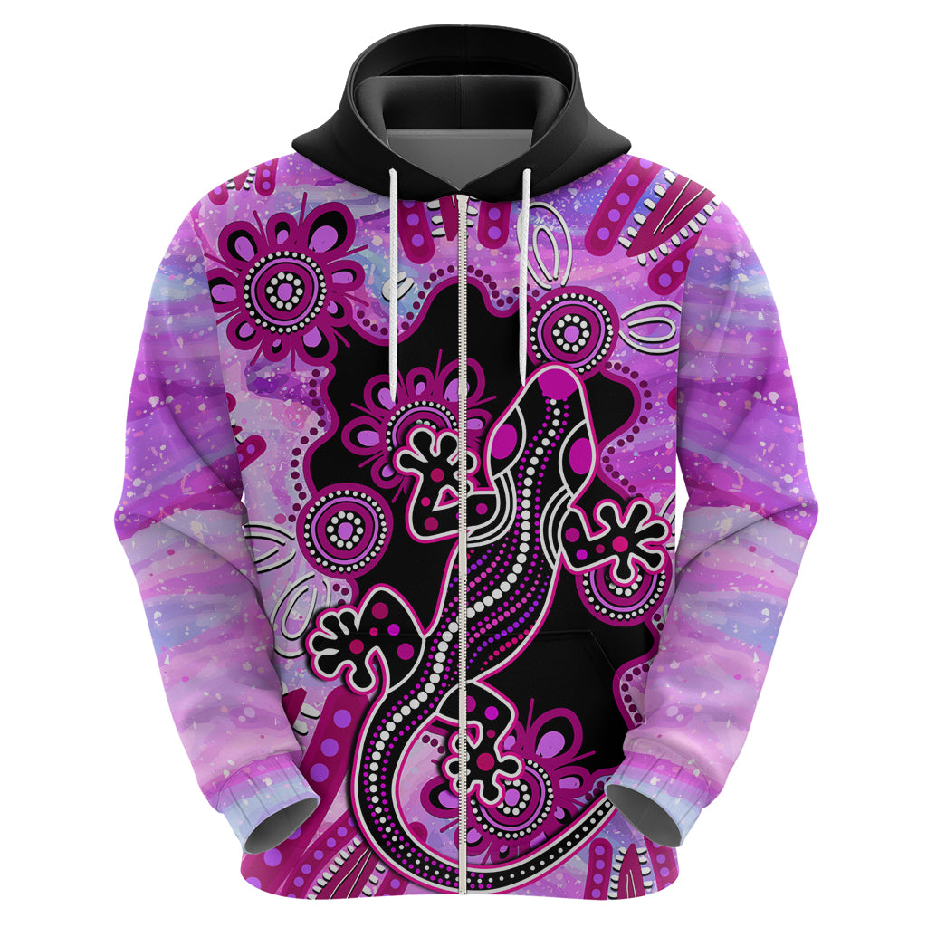 australia-hoodie-aussie-opal-pattern-with-lizard-aboriginal-art-pink