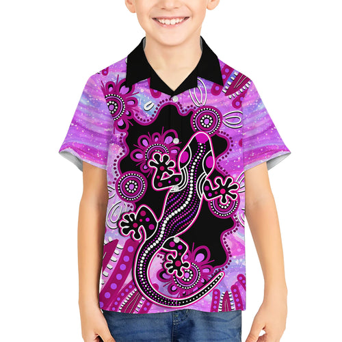 australia-kid-hawaiian-shirt-aussie-opal-pattern-with-lizard-aboriginal-art-pink
