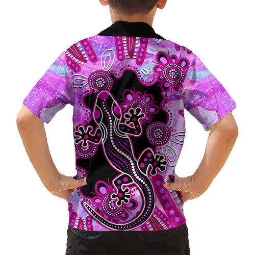 australia-kid-hawaiian-shirt-aussie-opal-pattern-with-lizard-aboriginal-art-pink