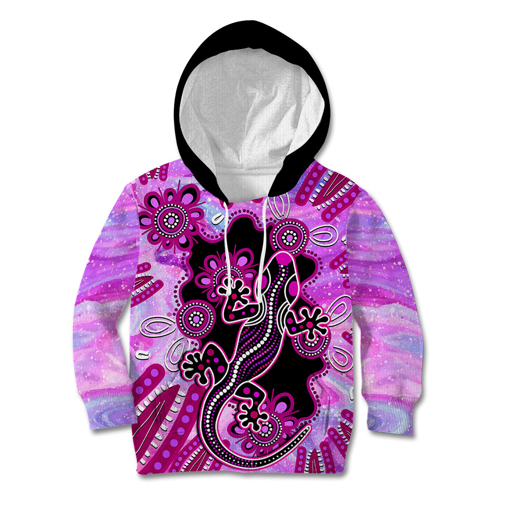 australia-kid-hoodie-aussie-opal-pattern-with-lizard-aboriginal-art-pink