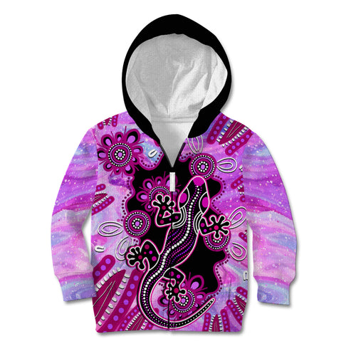 australia-kid-hoodie-aussie-opal-pattern-with-lizard-aboriginal-art-pink