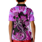 australia-kid-polo-shirt-aussie-opal-pattern-with-lizard-aboriginal-art-pink