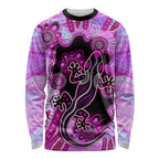 australia-long-sleeve-shirt-aussie-opal-pattern-with-lizard-aboriginal-art-pink