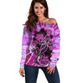 australia-off-shoulder-sweater-aussie-opal-pattern-with-lizard-aboriginal-art-pink