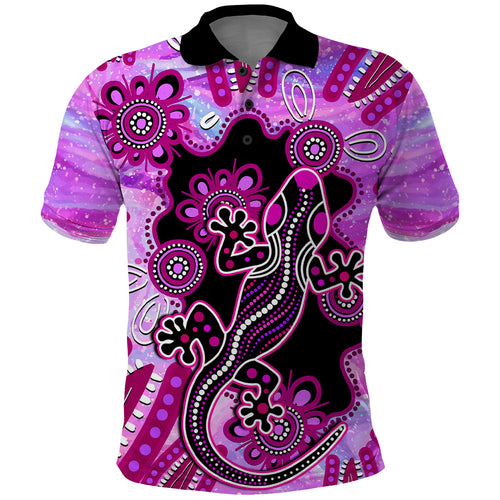 australia-polo-shirt-aussie-opal-pattern-with-lizard-aboriginal-art-pink