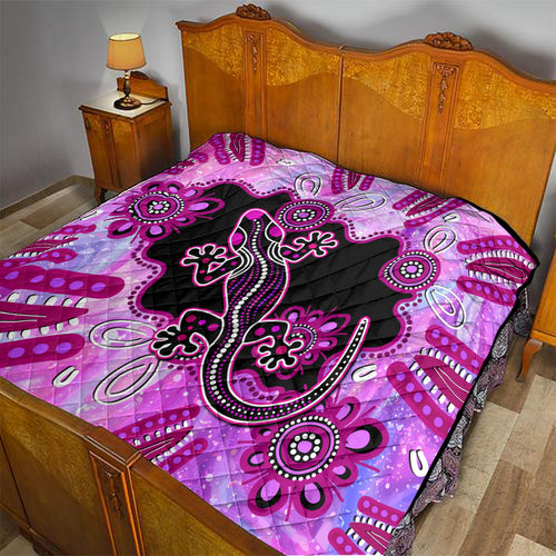 australia-quilt-aussie-opal-pattern-with-lizard-aboriginal-art-pink