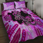 australia-quilt-bed-set-aussie-opal-pattern-with-lizard-aboriginal-art-pink