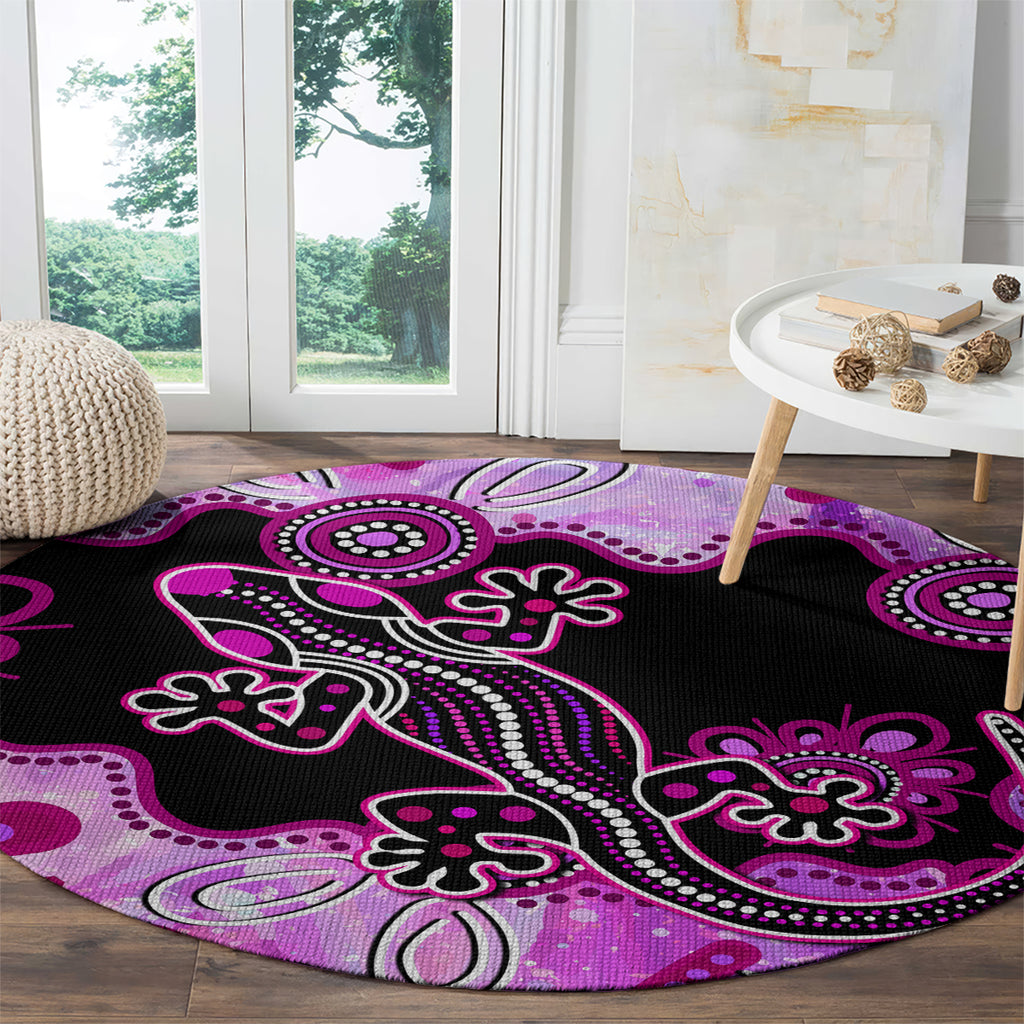 australia-round-carpet-aussie-opal-pattern-with-lizard-aboriginal-art-pink