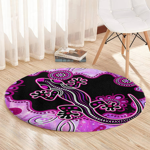 australia-round-carpet-aussie-opal-pattern-with-lizard-aboriginal-art-pink