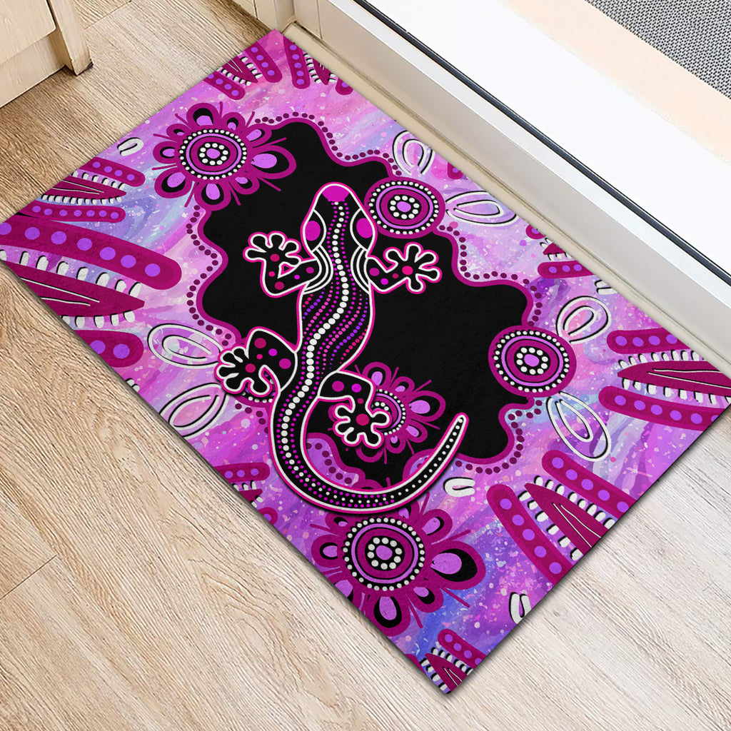australia-rubber-doormat-aussie-opal-pattern-with-lizard-aboriginal-art-pink