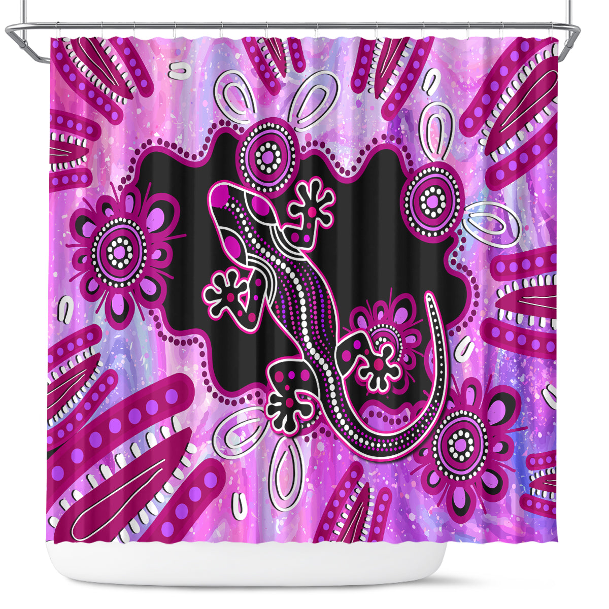 australia-shower-curtain-aussie-opal-pattern-with-lizard-aboriginal-art-pink