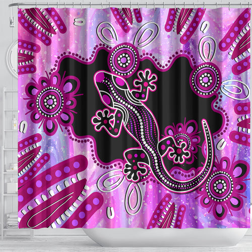 australia-shower-curtain-aussie-opal-pattern-with-lizard-aboriginal-art-pink