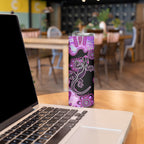 Australia Skinny Tumbler Aussie Opal Pattern With Lizard Aboriginal Art - Pink