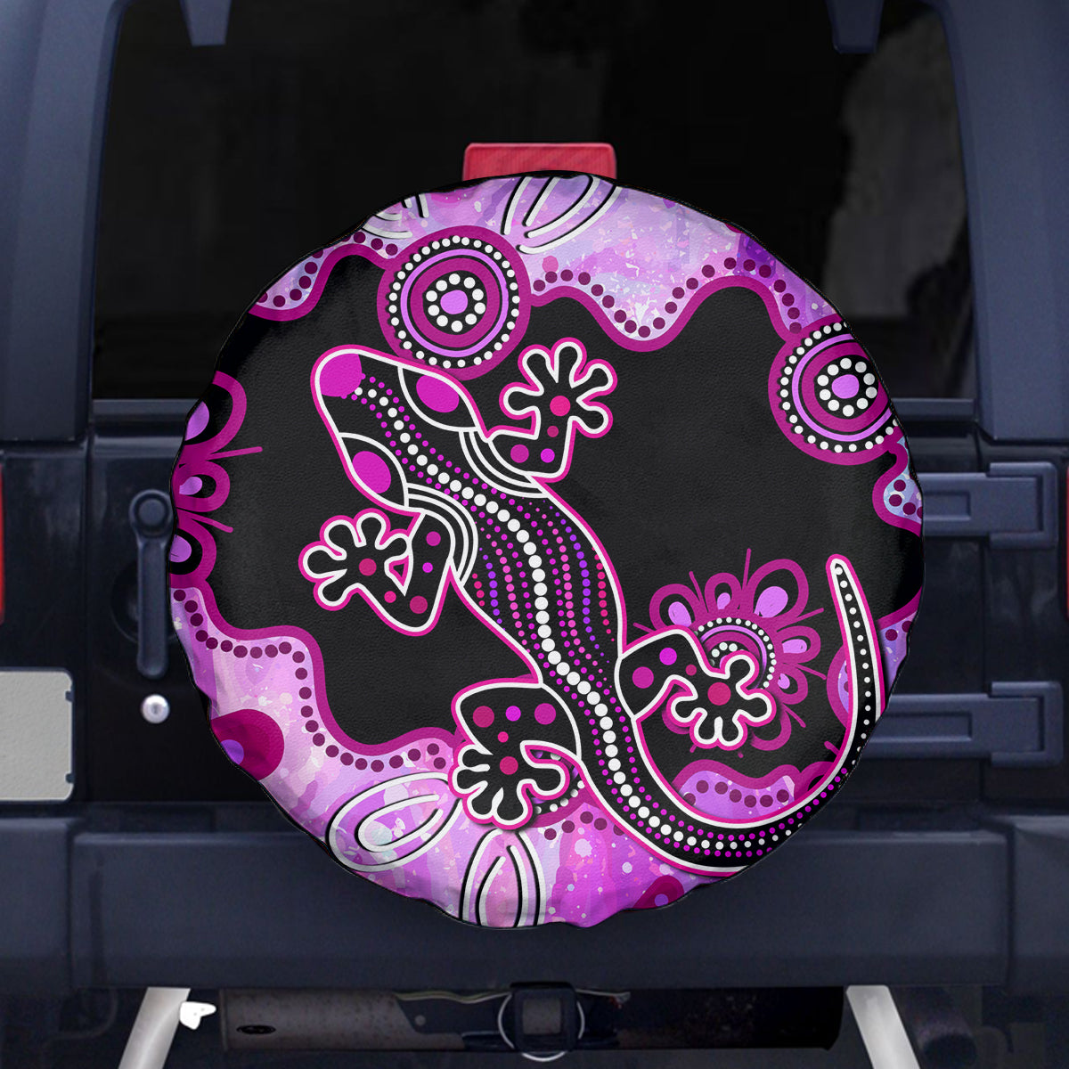 australia-spare-tire-cover-aussie-opal-pattern-with-lizard-aboriginal-art-pink