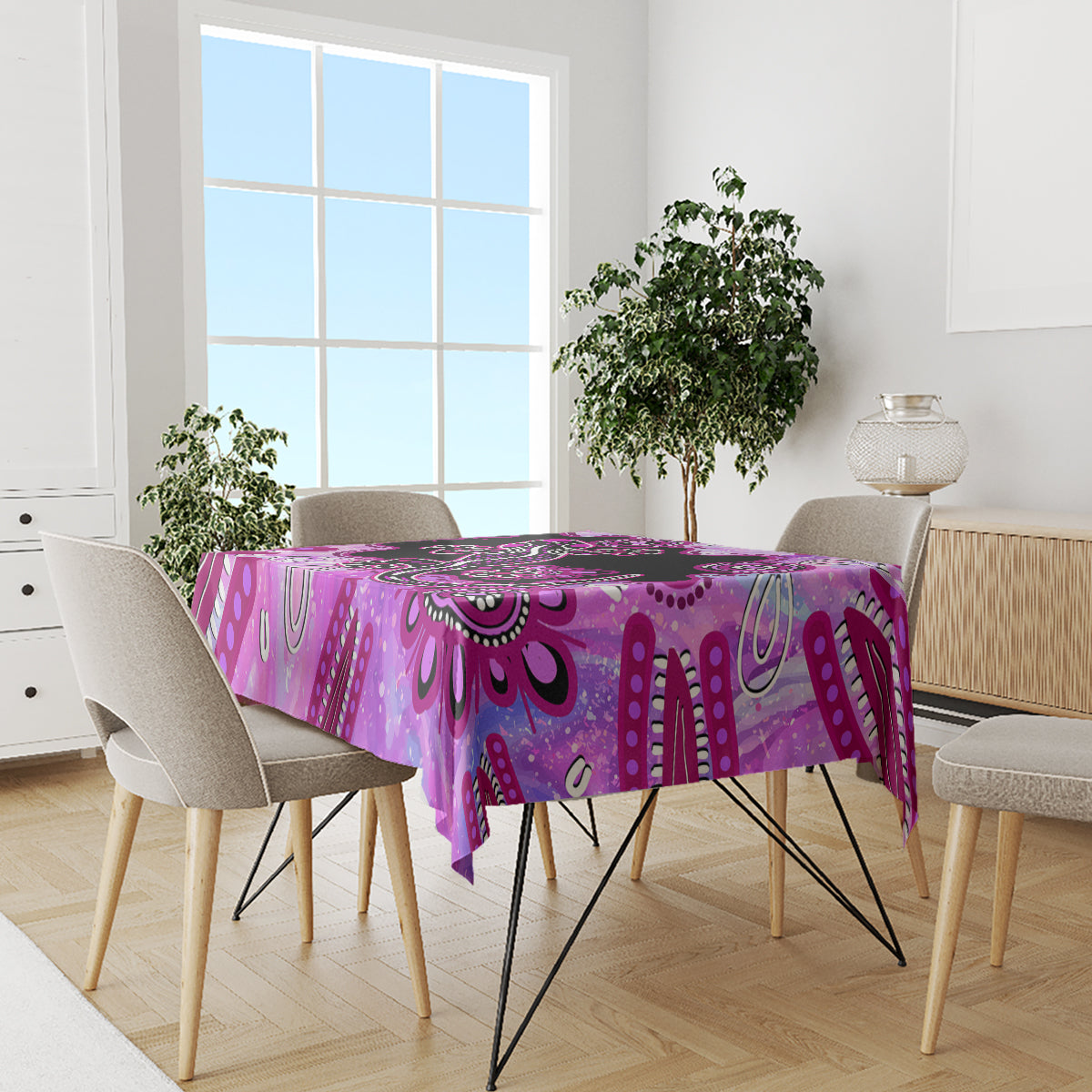 australia-tablecloth-aussie-opal-pattern-with-lizard-aboriginal-art-pink