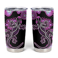 Australia Tumbler Cup Aussie Opal Pattern With Lizard Aboriginal Art - Pink