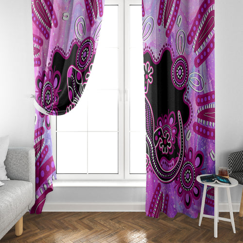 australia-window-curtain-aussie-opal-pattern-with-lizard-aboriginal-art-pink