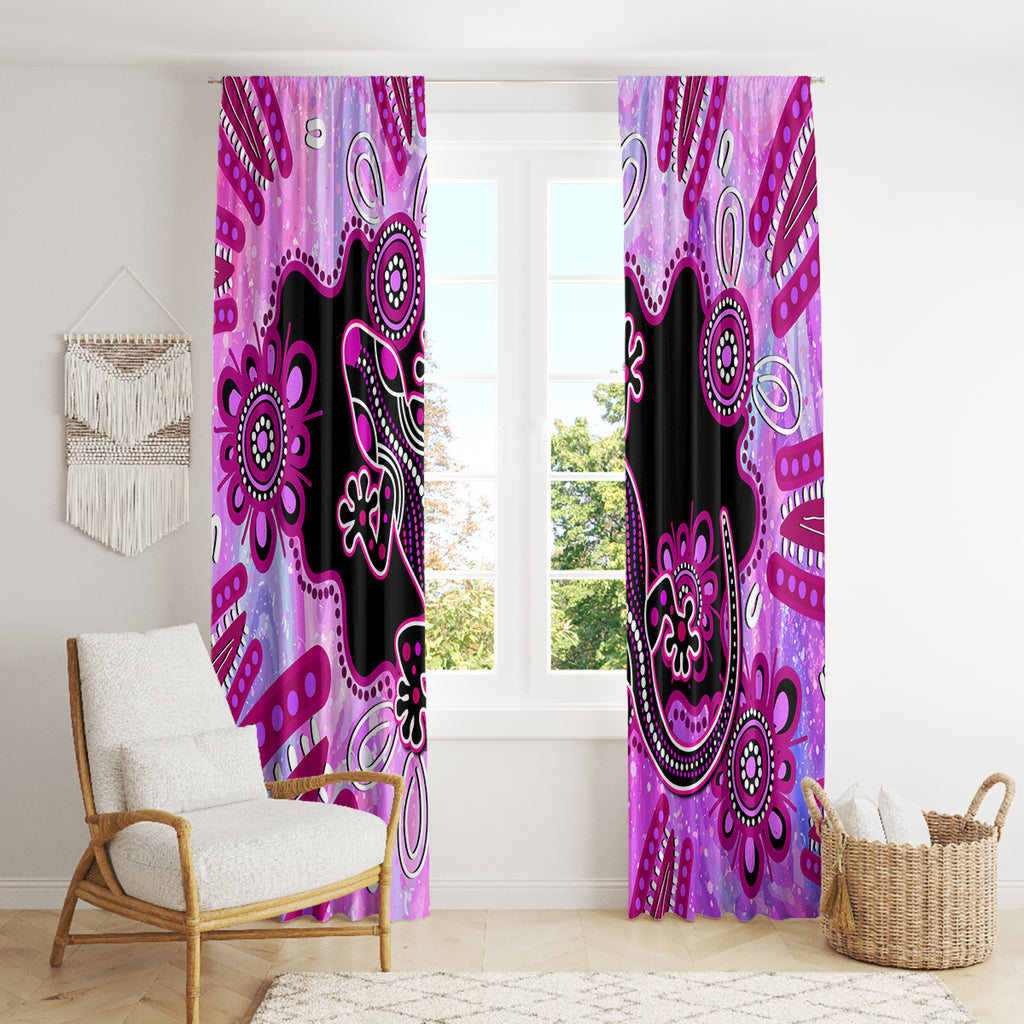 australia-window-curtain-aussie-opal-pattern-with-lizard-aboriginal-art-pink