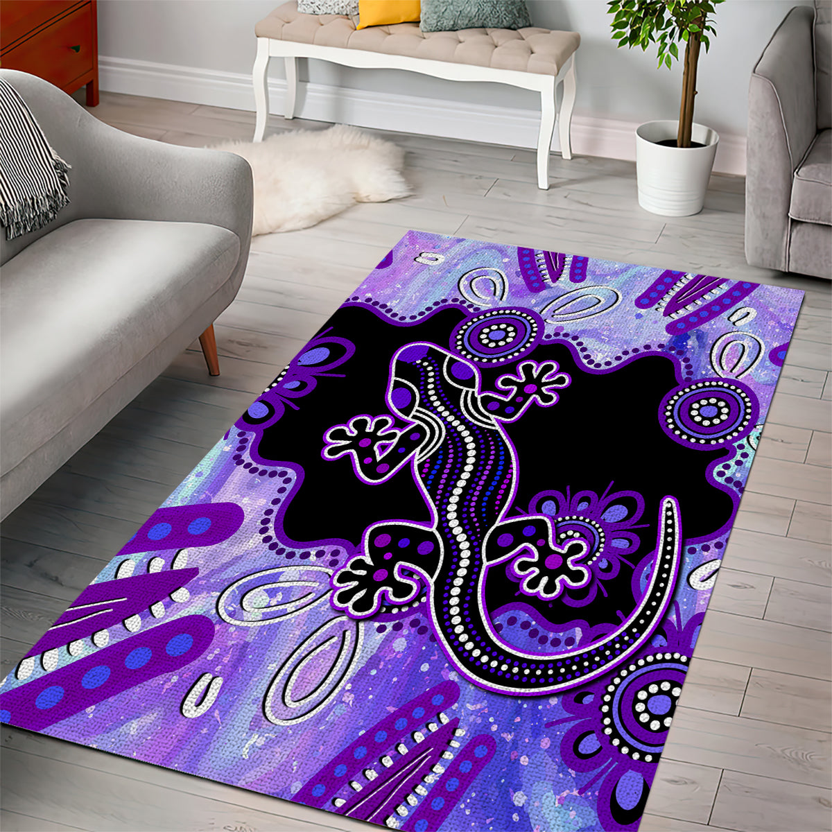 australia-opal-area-rug-aussie-lizard-with-aboriginal-art-purple