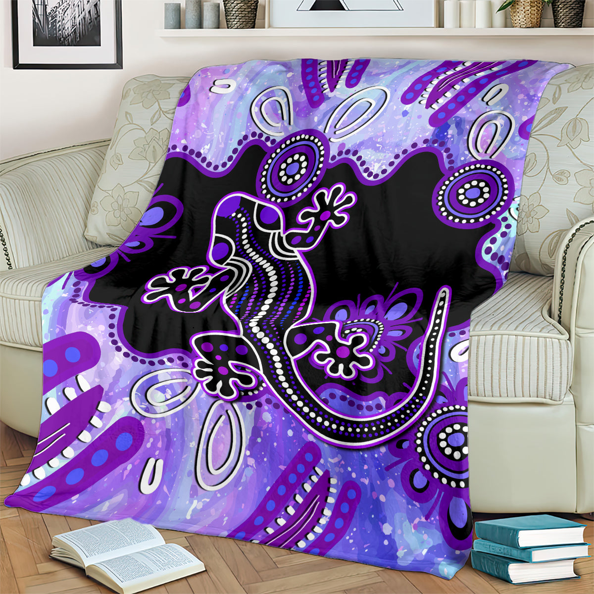 australia-opal-blanket-aussie-lizard-with-aboriginal-art-purple