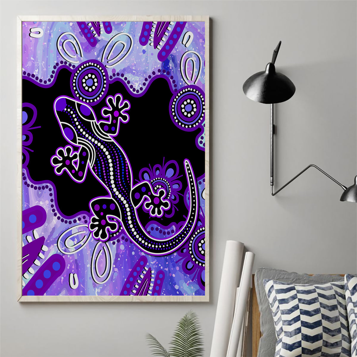australia-opal-canvas-wall-art-aussie-lizard-with-aboriginal-art-purple
