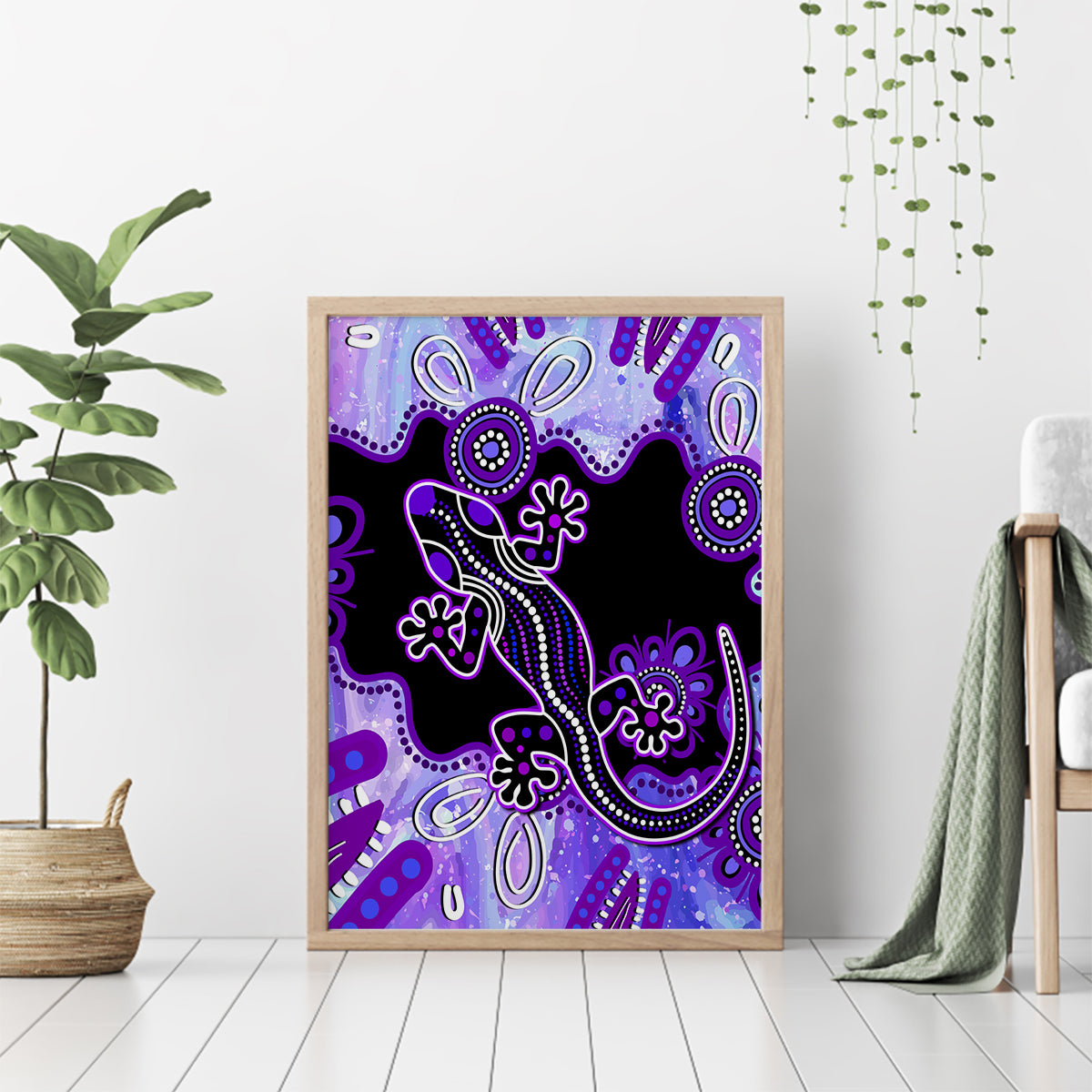 australia-opal-canvas-wall-art-aussie-lizard-with-aboriginal-art-purple