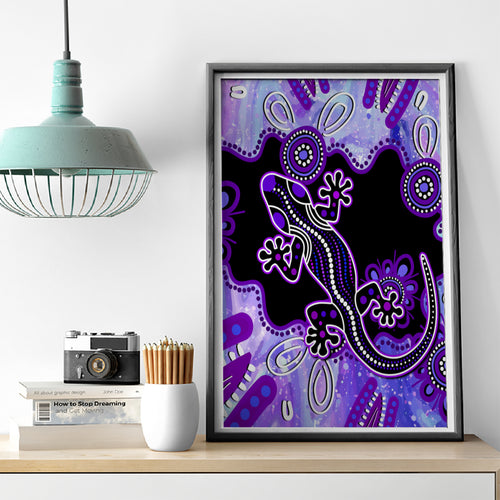 australia-opal-canvas-wall-art-aussie-lizard-with-aboriginal-art-purple