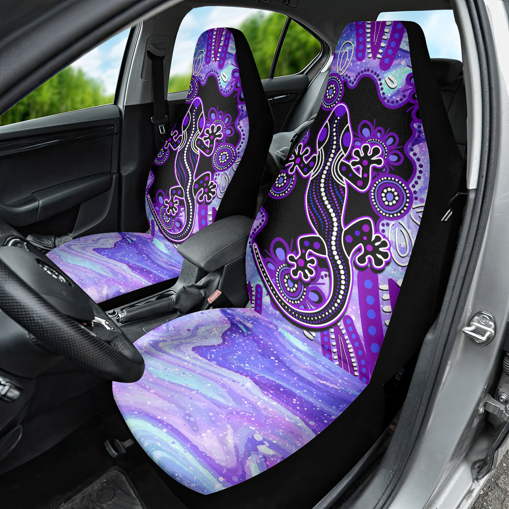 australia-opal-car-seat-cover-aussie-lizard-with-aboriginal-art-purple