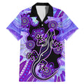 australia-opal-family-matching-mermaid-dress-and-hawaiian-shirt-aussie-lizard-with-aboriginal-art-purple