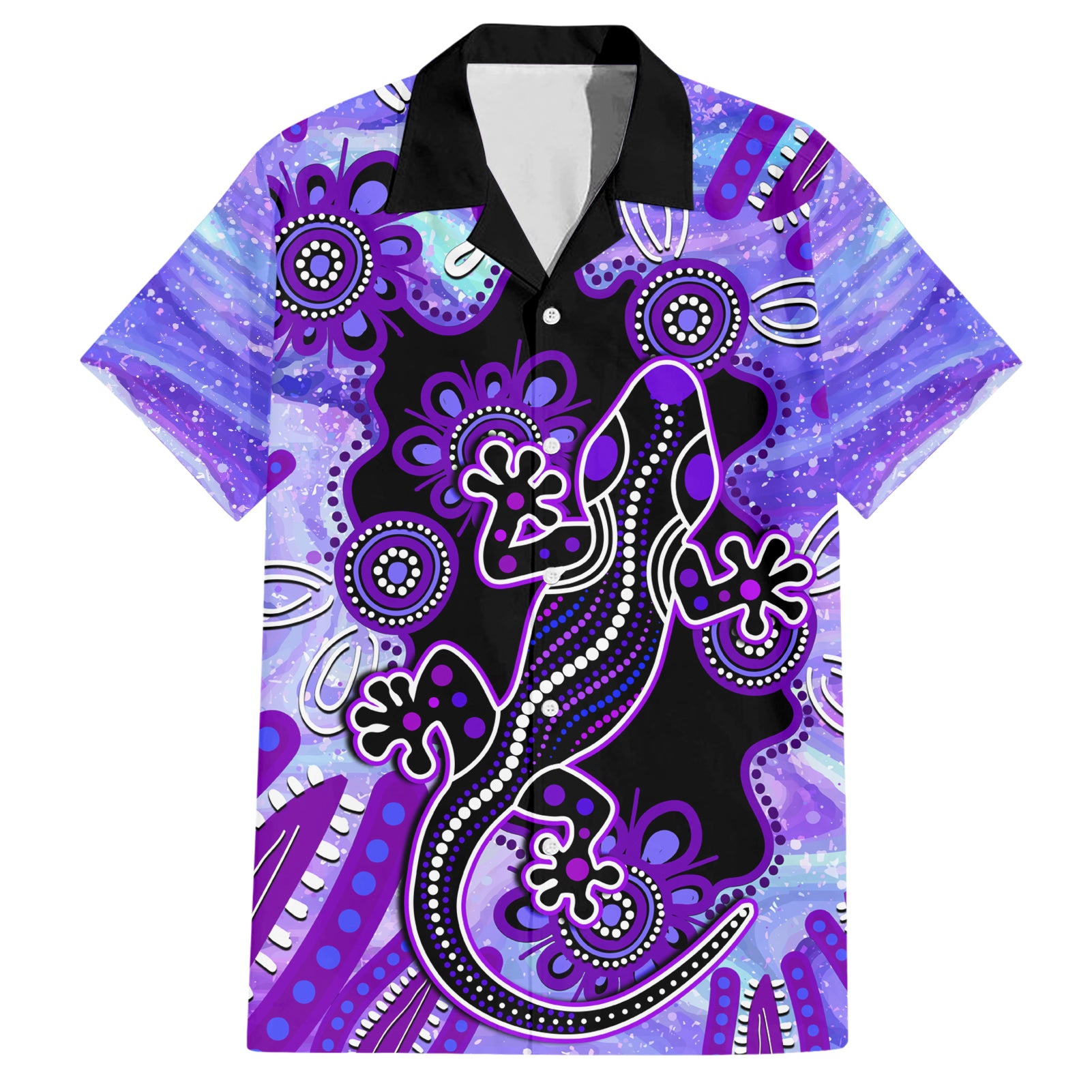 australia-opal-hawaiian-shirt-aussie-lizard-with-aboriginal-art-purple