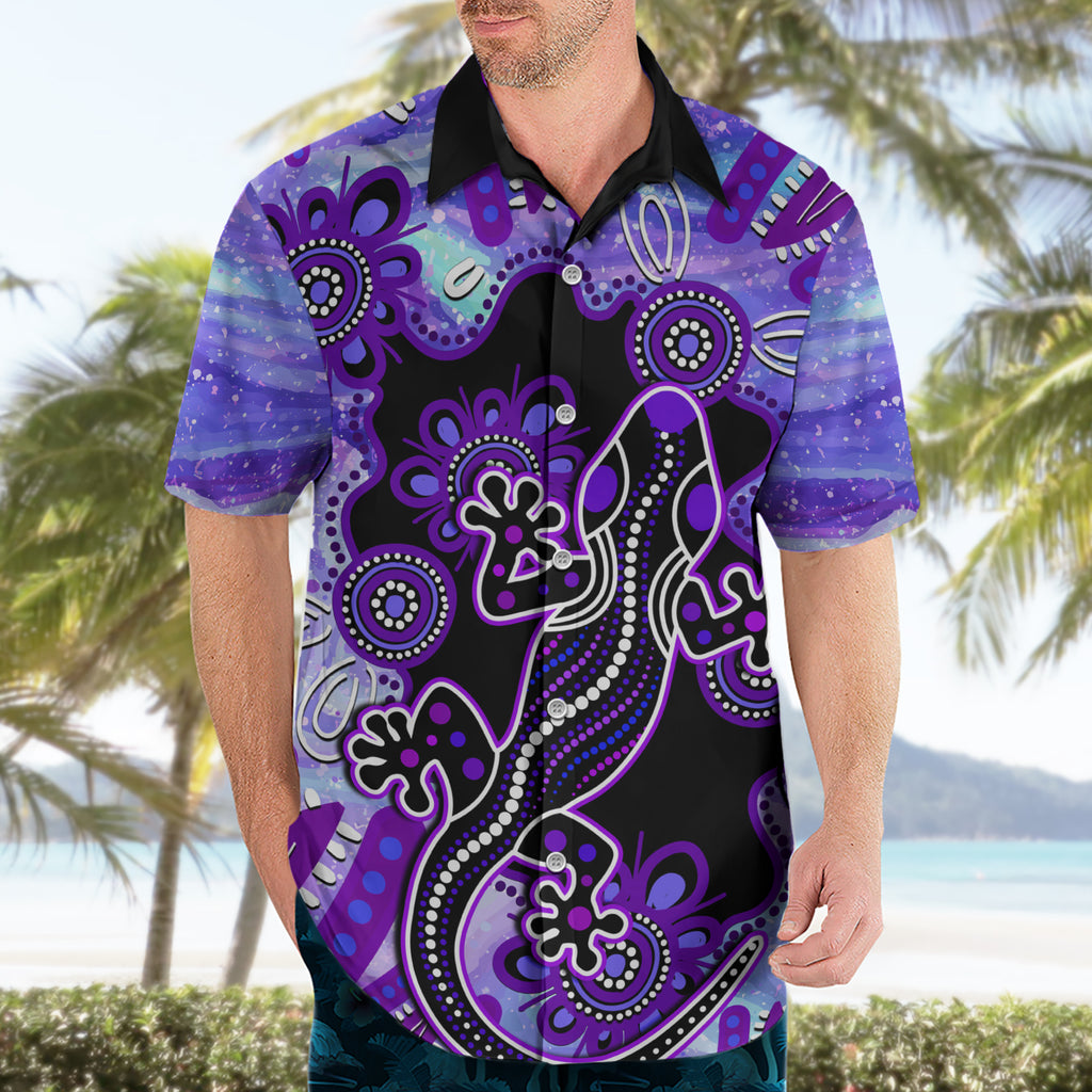 australia-opal-hawaiian-shirt-aussie-lizard-with-aboriginal-art-purple