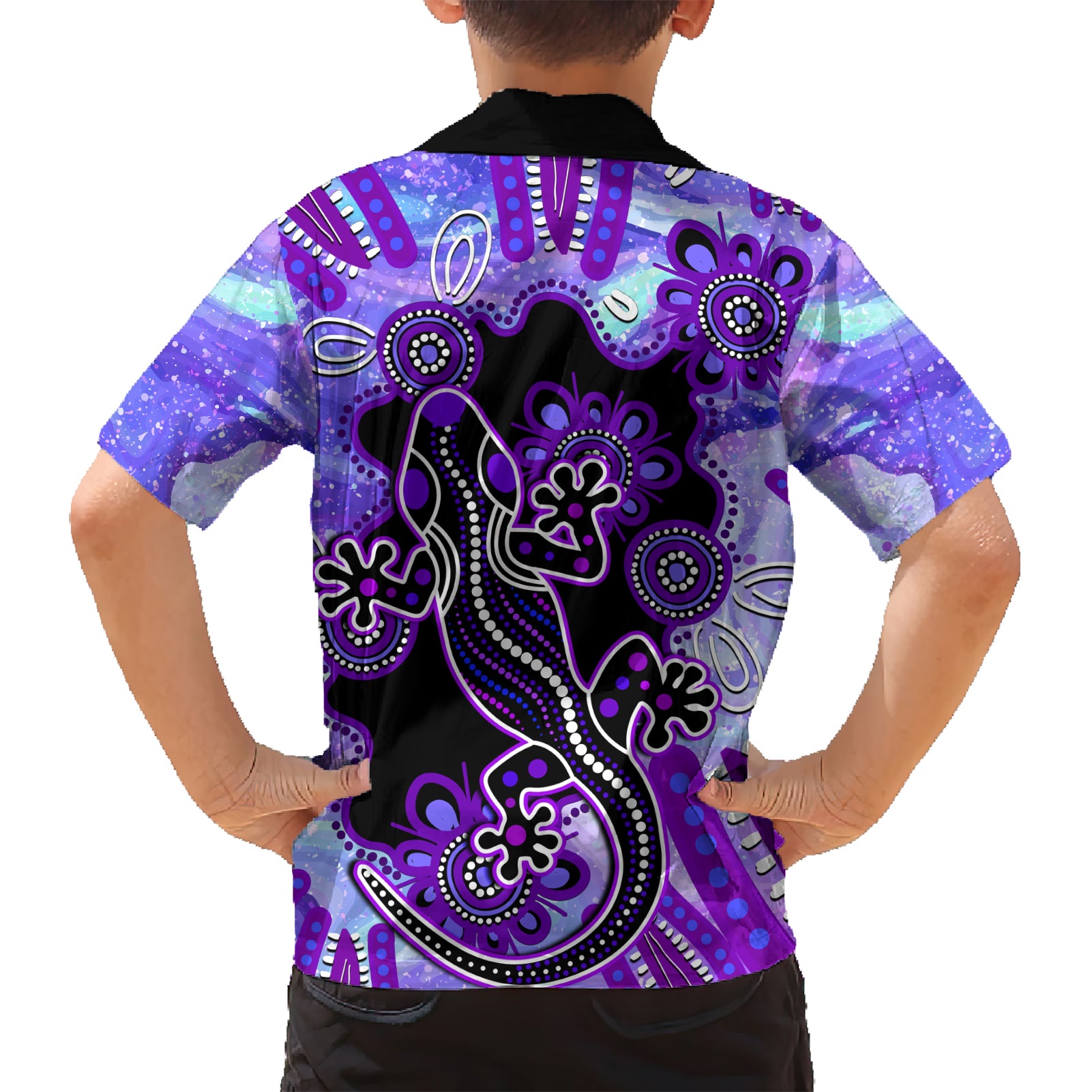 australia-opal-hawaiian-shirt-aussie-lizard-with-aboriginal-art-purple
