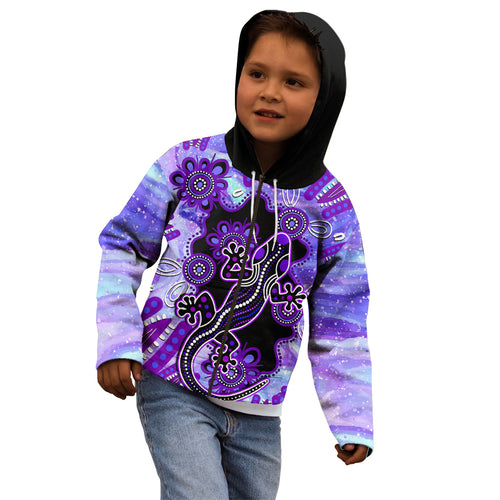 australia-opal-kid-hoodie-aussie-lizard-with-aboriginal-art-purple