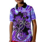 australia-opal-kid-polo-shirt-aussie-lizard-with-aboriginal-art-purple