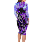 australia-opal-long-sleeve-bodycon-dress-aussie-lizard-with-aboriginal-art-purple