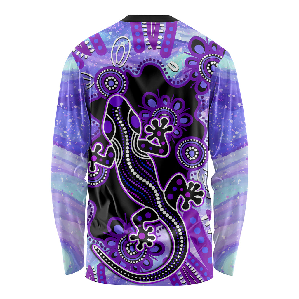 australia-opal-long-sleeve-shirt-aussie-lizard-with-aboriginal-art-purple