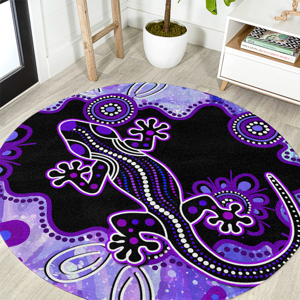 australia-opal-round-carpet-aussie-lizard-with-aboriginal-art-purple