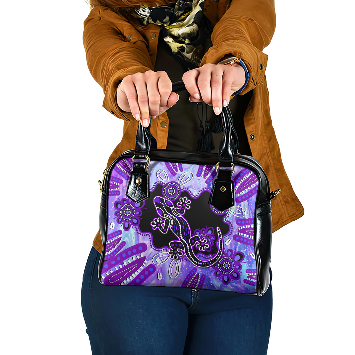 australia-opal-shoulder-handbag-aussie-lizard-with-aboriginal-art-purple