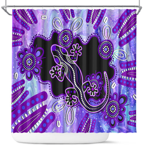 australia-opal-shower-curtain-aussie-lizard-with-aboriginal-art-purple