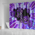 australia-opal-shower-curtain-aussie-lizard-with-aboriginal-art-purple