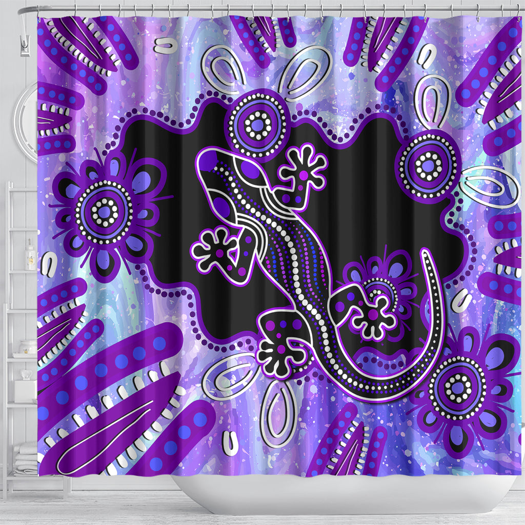 australia-opal-shower-curtain-aussie-lizard-with-aboriginal-art-purple