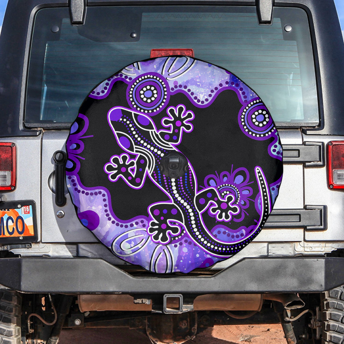 australia-opal-spare-tire-cover-aussie-lizard-with-aboriginal-art-purple