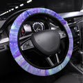 Australia Opal Steering Wheel Cover Aussie Lizard With Aboriginal Art - Purple