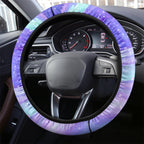 Australia Opal Steering Wheel Cover Aussie Lizard With Aboriginal Art - Purple