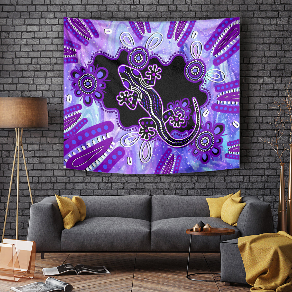australia-opal-tapestry-aussie-lizard-with-aboriginal-art-purple