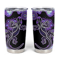 Australia Opal Tumbler Cup Aussie Lizard With Aboriginal Art - Purple