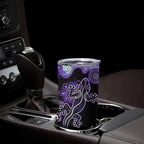 Australia Opal Tumbler Cup Aussie Lizard With Aboriginal Art - Purple