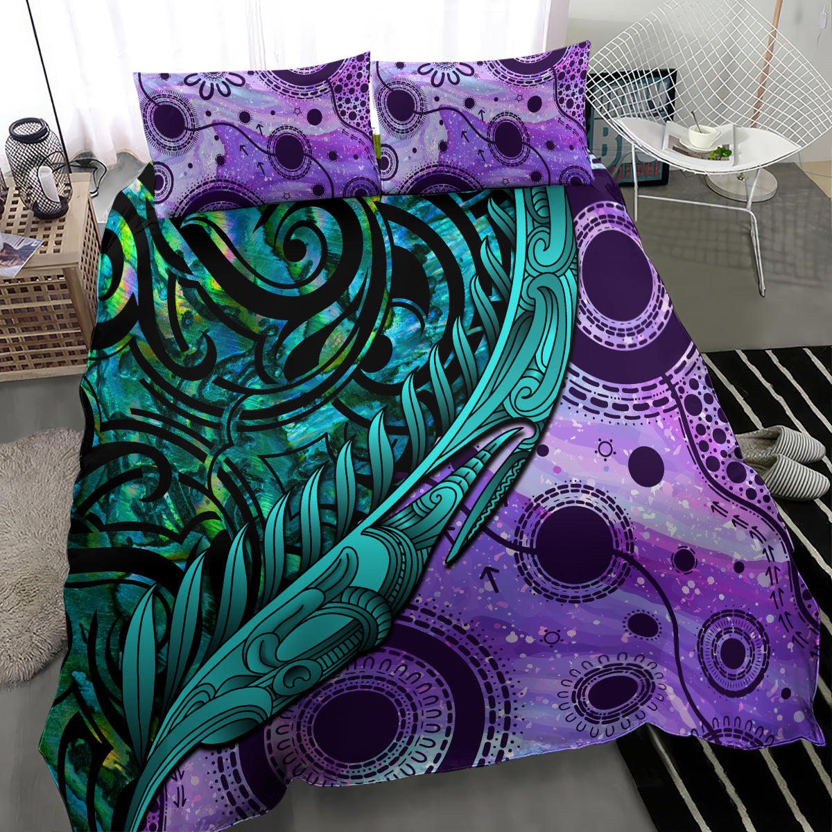 new-zealand-paua-shell-with-australia-opal-unique-combine-bedding-set