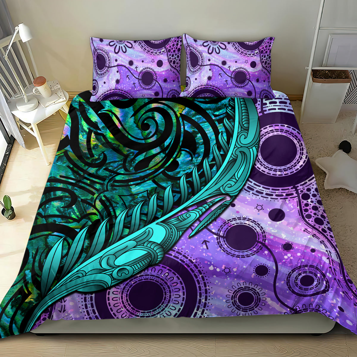 new-zealand-paua-shell-with-australia-opal-unique-combine-bedding-set