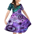 new-zealand-paua-shell-with-australia-opal-unique-combine-kid-short-sleeve-dress